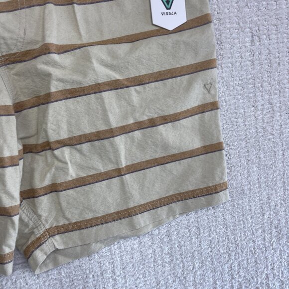 NWT Vissla Board Shorts Mens XL Mixer 17.5 Lined Tan Elastic Waist Beach Surf - Picture 5 of 12